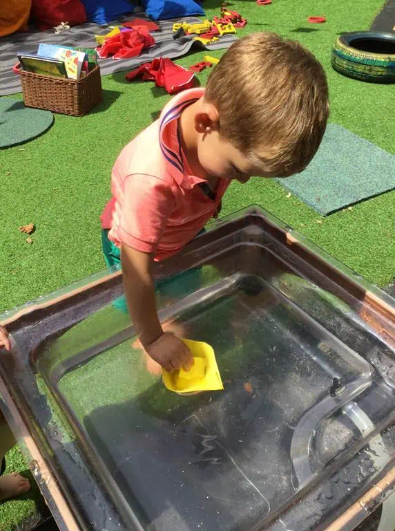 water and trough play